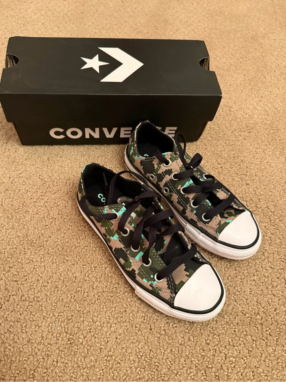 New in box. Converse low sneakers. Size 12
